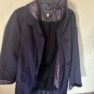Sophisticated Purple Trench Coat with Tailored Design